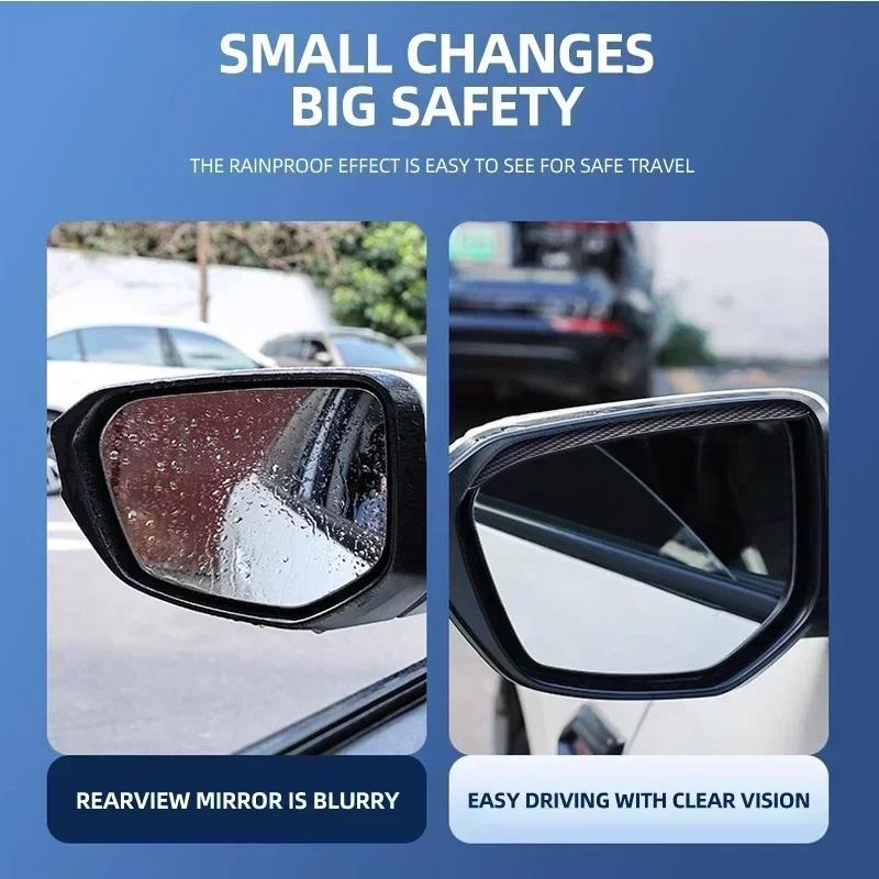 2pcs Car Rearview Mirror Rain Eyebrow Rain Shield Shade Protector Cover For Mercedes benz A B R G Class GLK GLA w204 W251 W463 UVWXY1