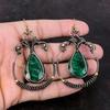Faceted Zambian Emerald Earring Copper Wire Wrapped Earrings Gemstone Jewelry Unique Earring Copper Jewelry Engagement Gift Handmade Earring