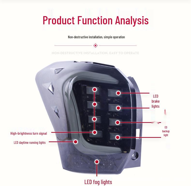 LED Taillight Assembly for 13-18 Subaru Forester: Driving, Brake, Reverse, Turn Signal