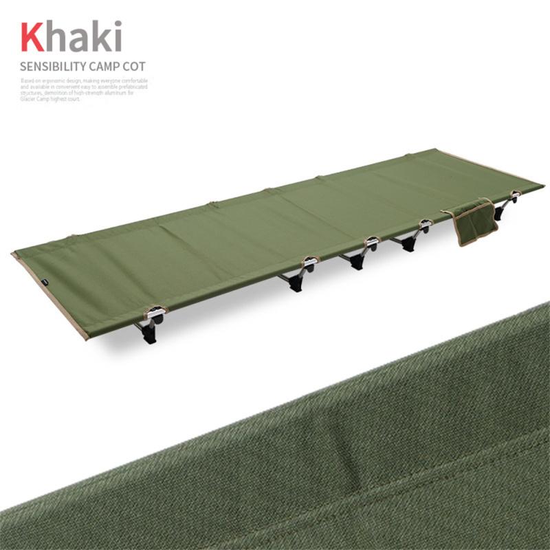 Aluminum Alloy + Oxford Cloth Portable Folding Bed Waterproof Breathable Bed Surface Non-slip