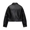 Leftseoul Lambskin Women'S Pocket Jacket [Black]