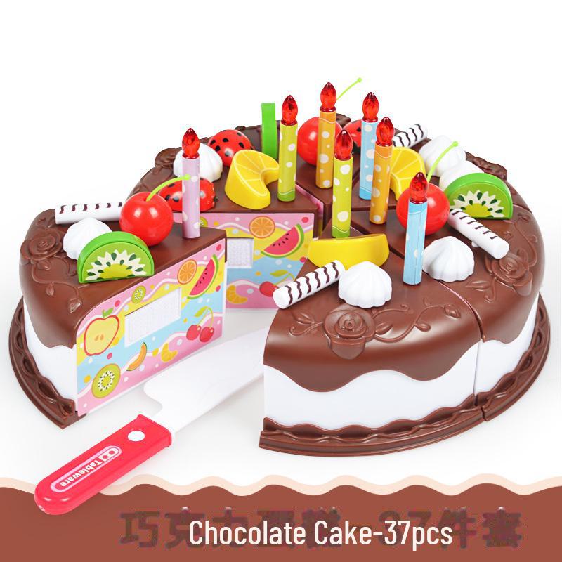 Детский игровой набор для нарезки торта и фруктов — забавные кухонные игрушки для детей 3 лет