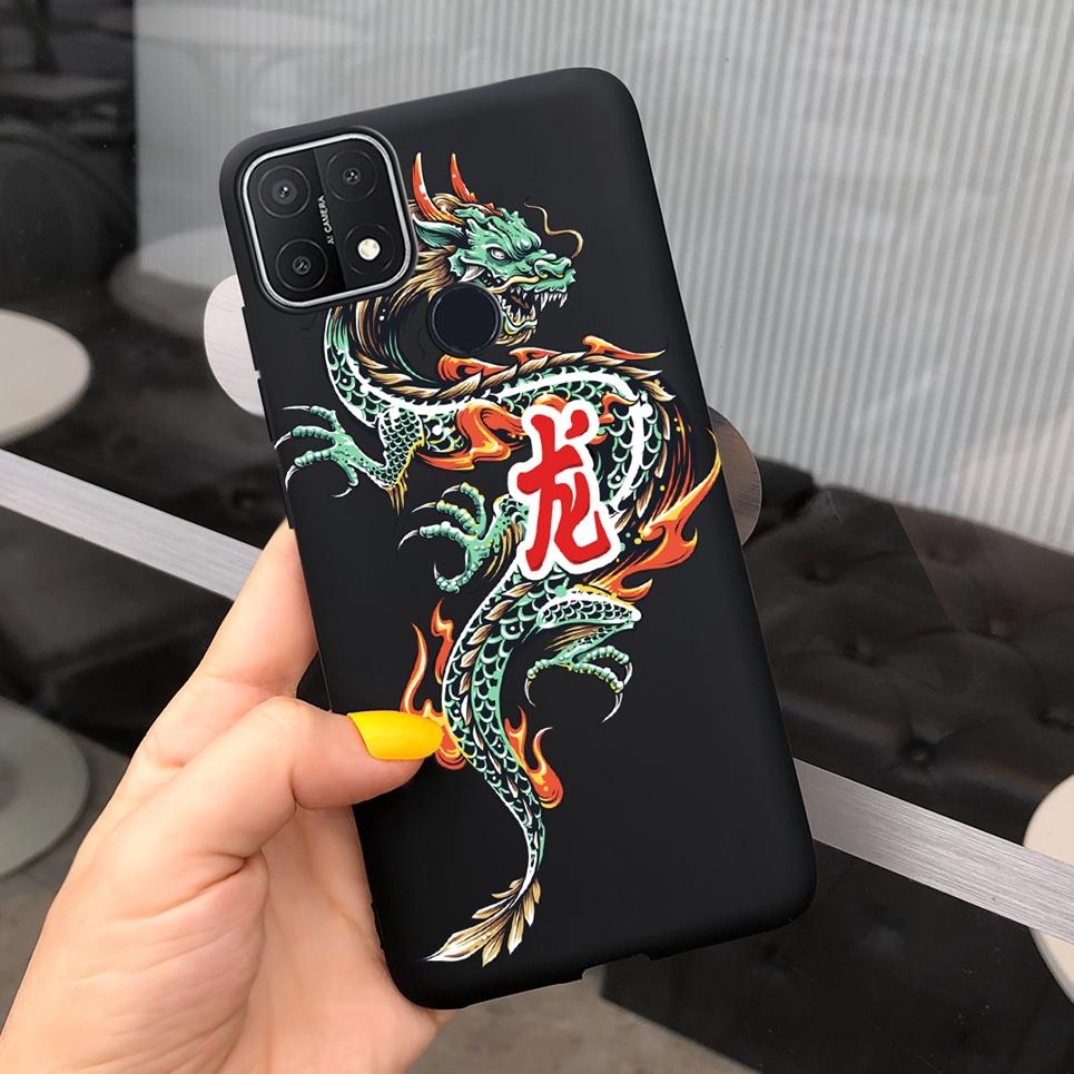 For OPPO A15s Case Black Cool Soft TPU Funda Phone Case For OPPO A15 CPH2185 Cover Silicone Back Cover For OPPOA15s CPH2179 Capa