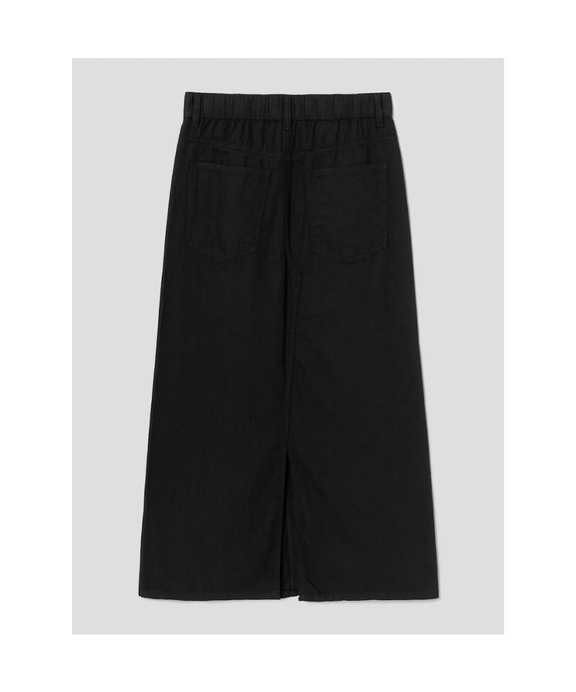 8SECONDS Lightweight Denim Maxi Skirt Black