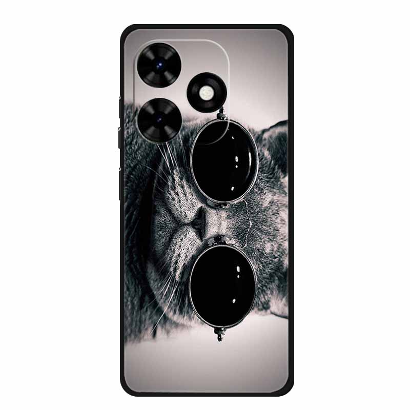 Чехол для Tecno Spark Go 2024 Животные Расписной ТПУ Силиконовый Мягкий Чехол для Телефона для Spark Go2024 BG6 Защитный Волк Ударопрочный Para