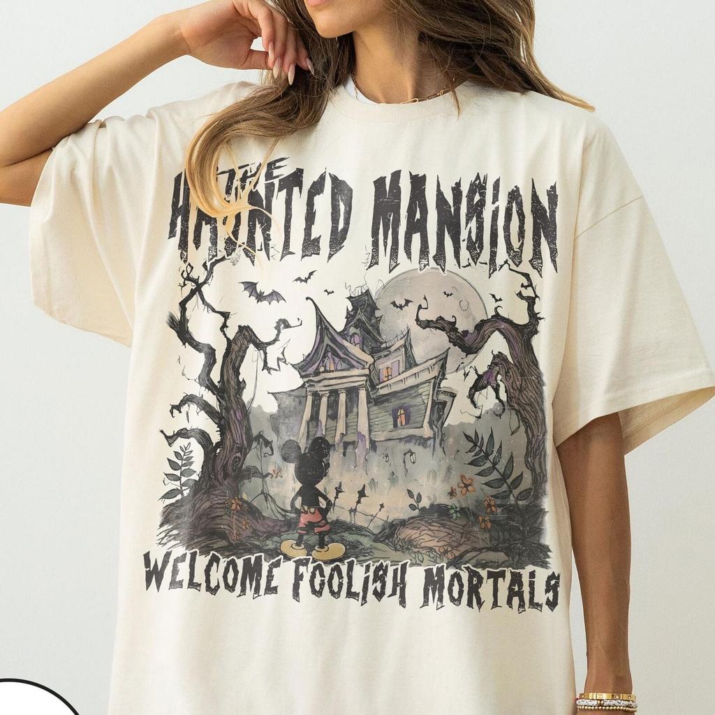 Vintage Disney Halloween Mickey Haunted Mansion Shirt, Mickey Halloween Shirt, Mickey's Not So Scary Tee, Disney Halloween Party Trip 2026