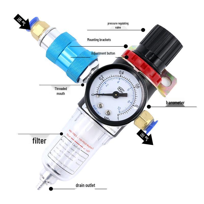 AFR2000 Air Pressure Regulator Filter with Oil-Water Separator