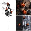 Украшение на елку из тыквы на Хэллоуин, реалистичный искусственный цветок, жуткий черный кленовый букет из тыквы, настольное украшение для домашнего офиса