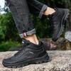 Модная мужская обувь для альпинизма, нескользящая, с толстой подошвой, для бездорожья, осенняя, с кожаным ремешком, износостойкая, повседневная, рабочая обувь