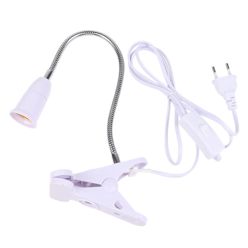 1,8 м Патрон для лампы E27 с зажимом, вращающийся на 360°, с вилкой ЕС, выключателем, проводом для подвешивания, держателем для светодиодной лампы, крепление для внутреннего освещения