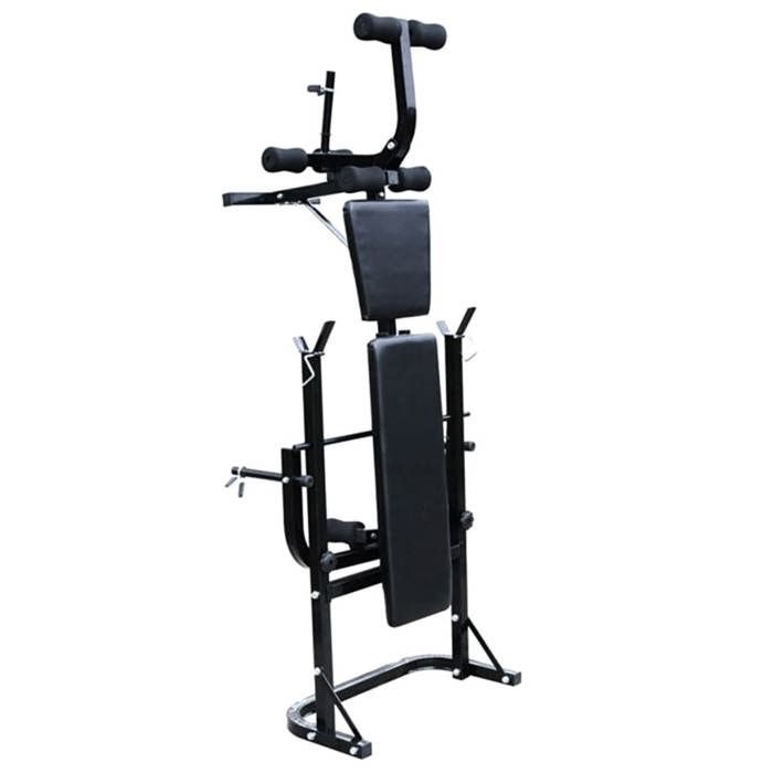 Weight Bench - vidaXL - 275363 - Foldable - 60.5 Kg - Weight Rack Included