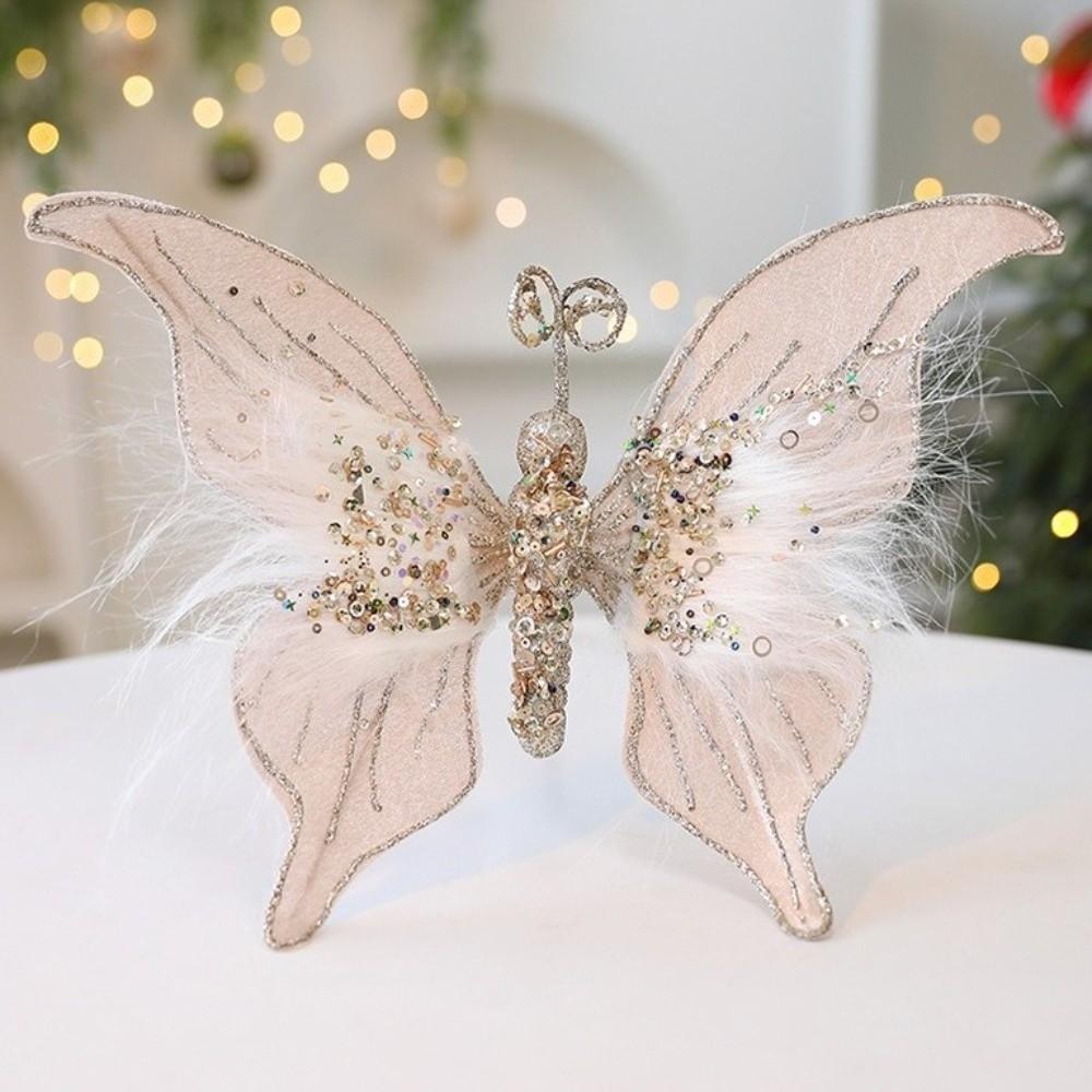 Блестящий Глиттер Сделай Сам Подвесной Декор Бабочка Искусственное Украшение для Рождественской Елки Праздничный Декор