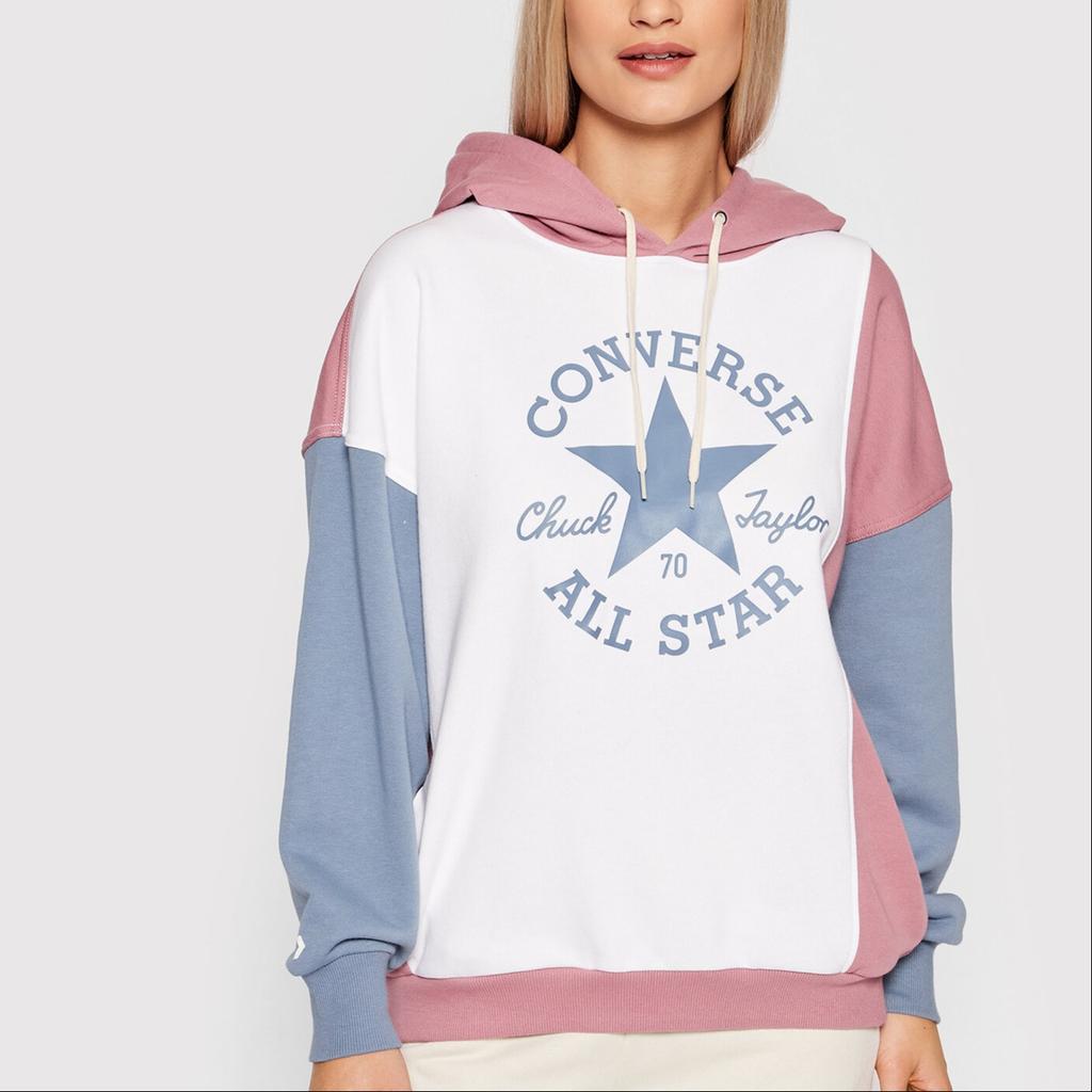 (WMNS) Converse Oversized Color-Blocked Pullover Hoodie Asia Sizing 'Pink Aura Multi' Women's 10022963-A01