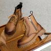 Мужские ботинки Мартин на молнии сбоку, уличные, ретро, трендовые ботинки, высокие ботинки Мартин, мужские ботинки, осенние новые мужские короткие ботинки