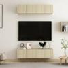 VidaXL TV Furniture 4 Pcs Sonoma Oak 60x30x30 Cm Chipboard