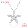 Линдон Стерлингового Серебра 925 Классическое Женское Ожерелье Кулон Циркон Модный Подарок