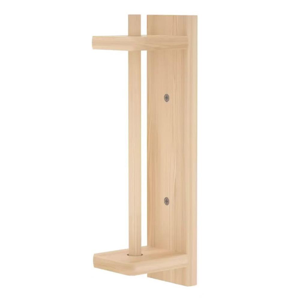 Wall Mounted Paper Towel Holder Wood Tissue Storage Holder Durable Roll Paper Hanger Home