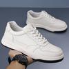The First Layer of Cowhide New Men's Casual Shoes Leather Breathable Men's White Shoes Versatile Trend Board Shoes Men's Shoes Shoes