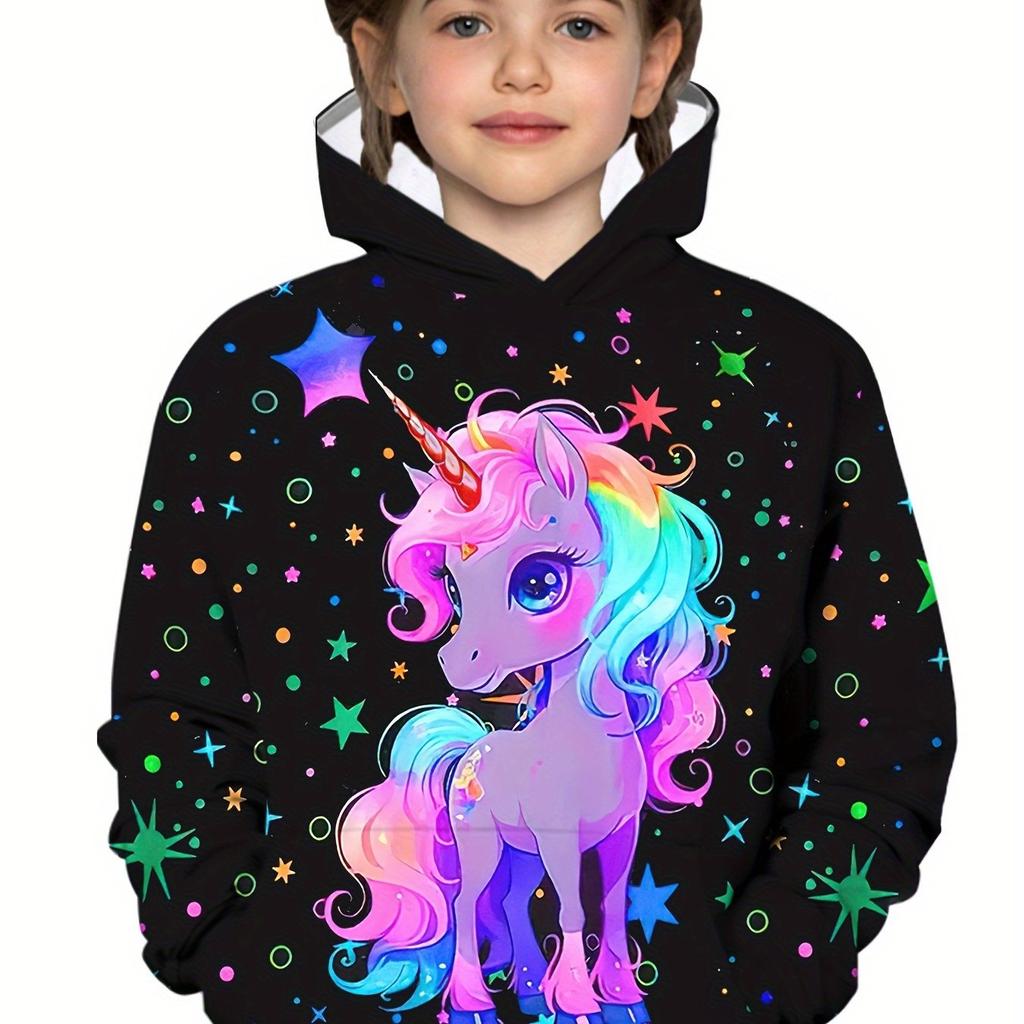 Детская одежда Толстовки с капюшоном для девочек с длинным рукавом 3D Tie-Dye Print Детская весенне-осенняя одежда Повседневная стильная одежда для девочек на открытом воздухе Милый топ