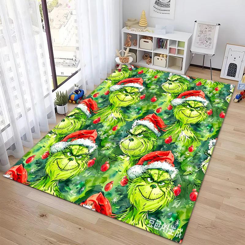 Christmas Gift Comedy Movie How the Grinch Stole Christmas carpet home living room decoration table and chairs anti slip door mat carpet A18