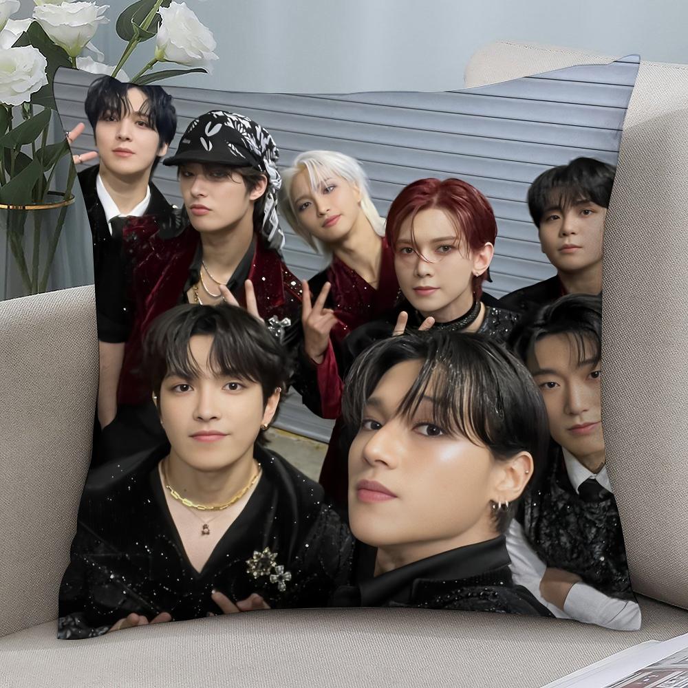 Kpop A-AteezS Наволочка Короткий плюш Наволочки Декоративные для дивана Подарок Домашний Двусторонняя печать Наволочка для подушки