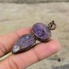 Африканский аметист грубый кулон гальванопластическая медная подвеска драгоценный камень кулон гальванопластическая бижутерия кулон ручной работы медная бижутерия для подарка