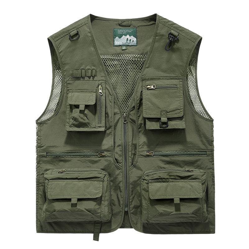 Men's Summer Multi-Pocket Photography & Fishing Vest for Outdoor Hiking