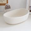 3 шт., корзина для хранения из хлопчатобумажной веревки, тканый скандинавский овальный органайзер, контейнеры, декоративные настольные ящики для хранения одежды, книг, полотенец, косметики