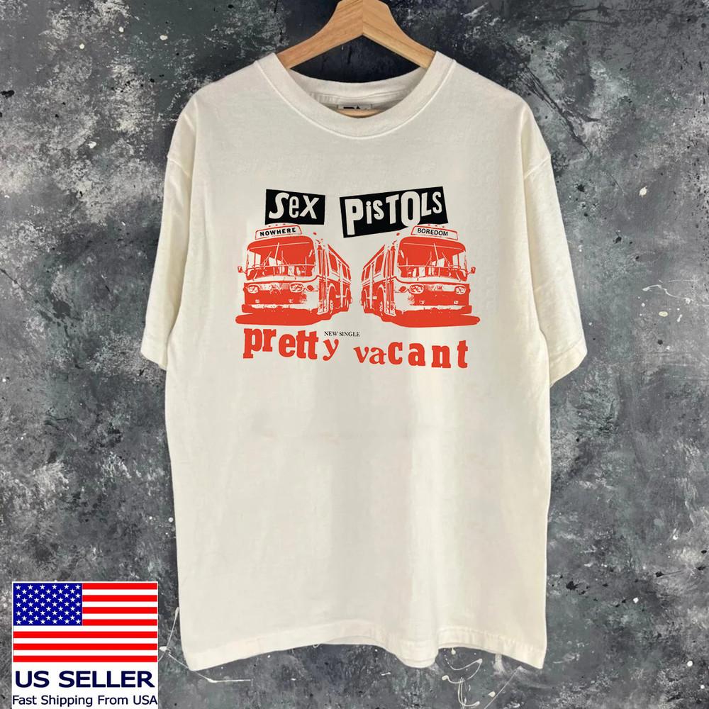 SEX PISTOLS Band Pretty Vacant Nowhere Boredom Full Size S-5XL Unisex T-Shirt