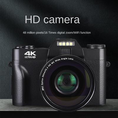 Профессиональная цифровая камера 4k Hd, веб-камера с Wi-Fi, широкоугольный 16-кратный цифровой зум, 48-мегапиксельная фотография, 3-дюймовый рекордер с откидным экраном
