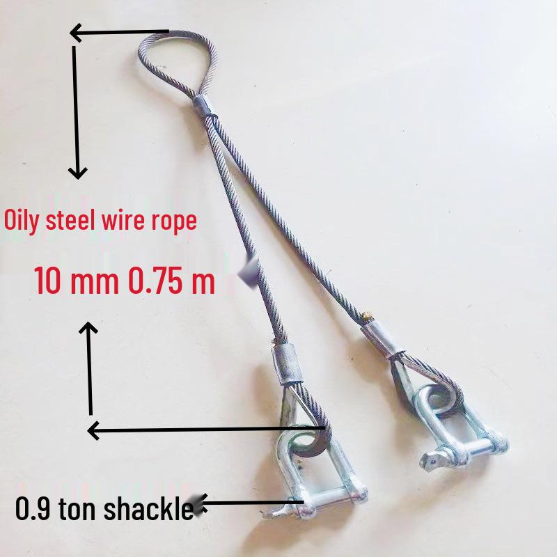 Двухветвевой строп из плетеного стального каната с крюками для такелажа при обслуживании кранов