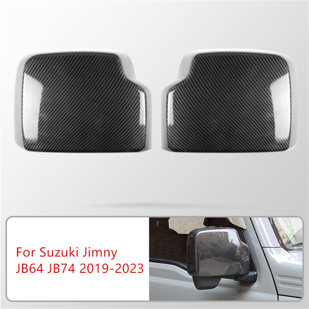 Fit For 2019-2023 Suzuki Jimny JB64 JB74 Rearview Mirror Shell Cover Trim 2Pcs