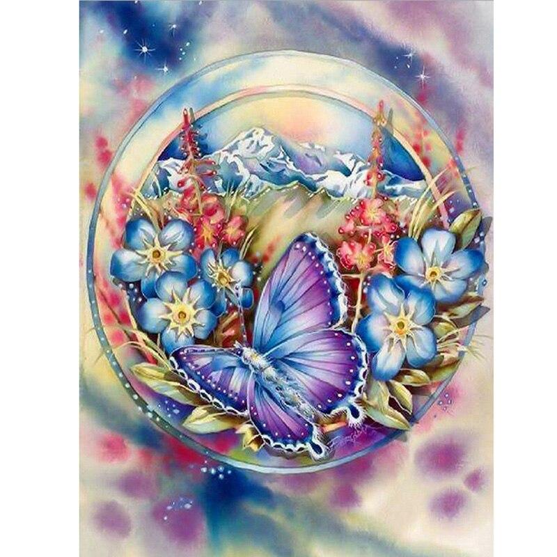 New 5D DIY Diamond Painting Dragonfly Diamond Embroidery Animal Cross Stitch Full Round Drill Home Decor Manual Art Gift