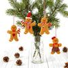 Yousheng 6 Pcs Gingerbread Man Ornaments Fabric Gingerbread Figurine Christmas Tree Decorations for Holiday Home Party Decor