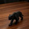 3D-печатная фигурка Черной Пантеры, Геометрическое настольное украшение с текстурой матового черного цвета, Многослойная скульптура пантеры, Декор для дома и офиса, Подарок