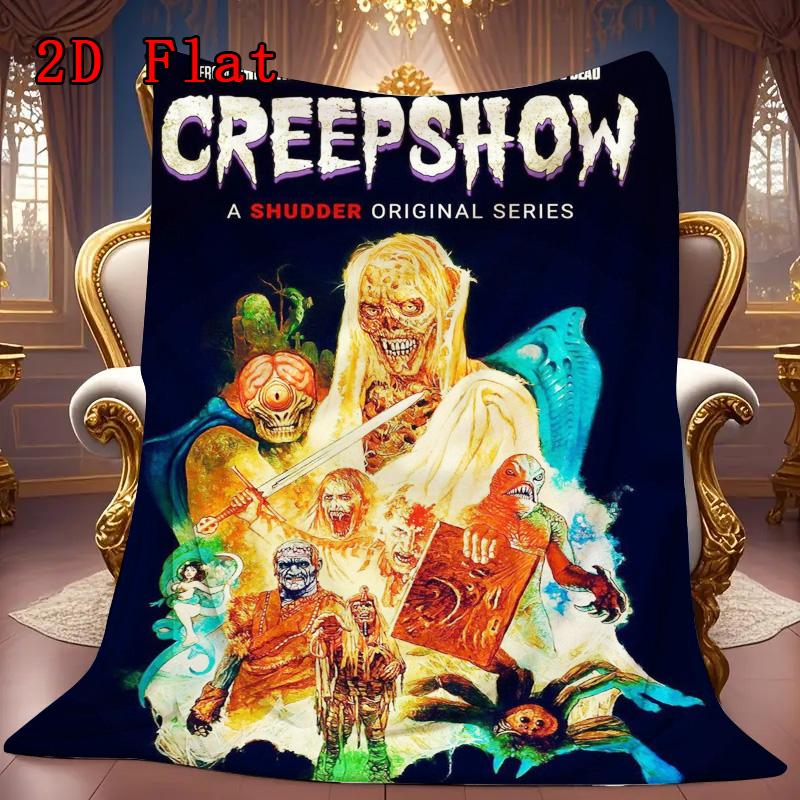 Shudder Creepshow 2D Flat Pattern Flannel Blanket High quality All Seasons Warmth and Comfort Perfect for Christmas Gifts.SMT0917133