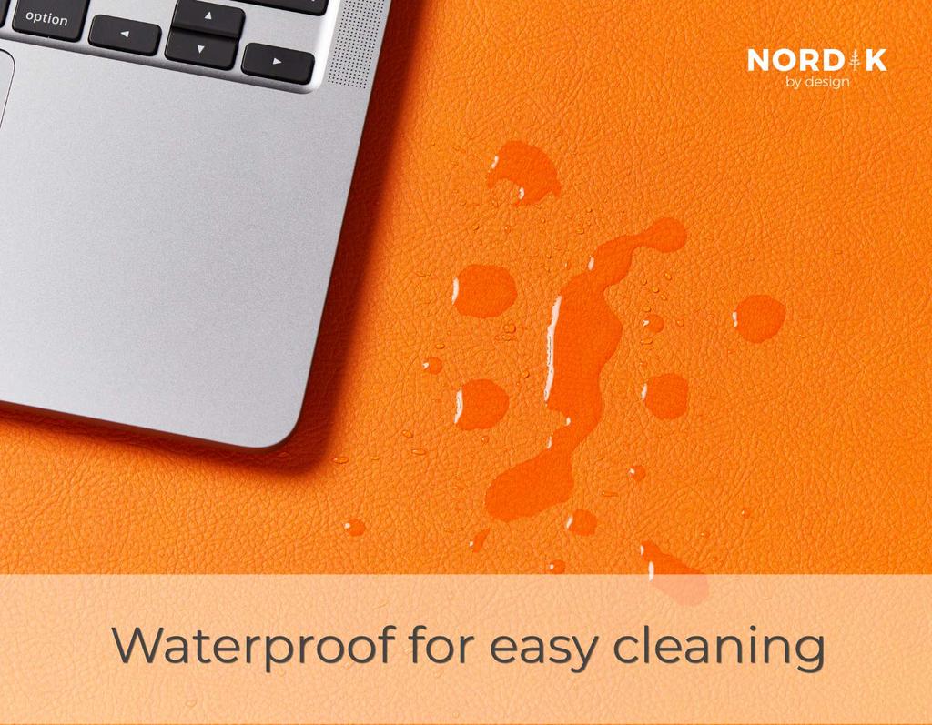 Коврик для стола из искусственной кожи Nordik с органайзером для кабелей 90 x 43 Премиальный расширенный коврик для мыши для аксессуаров для домашнего офиса Войлочный Веганский Большой кожаный коврик для стола