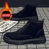 Fashion 2025 Men Boots Leather Ankle Boot Mens Winter Work Shoes Men's Platform Snow Boots Male Casual Tooling Boot