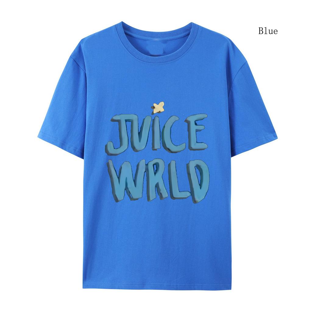 Мужской и женский рэппер Juice Wrld Хлопковая футболка городская модная хлопковая футболка Популярная хип-хоп хлопковая футболка