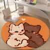 1PC Kittens Purrfect Office Round Area Rug,  Mat Suitable ForOffice, Under Office Chairs Bedroom Living Room Home Decor, Room Deco