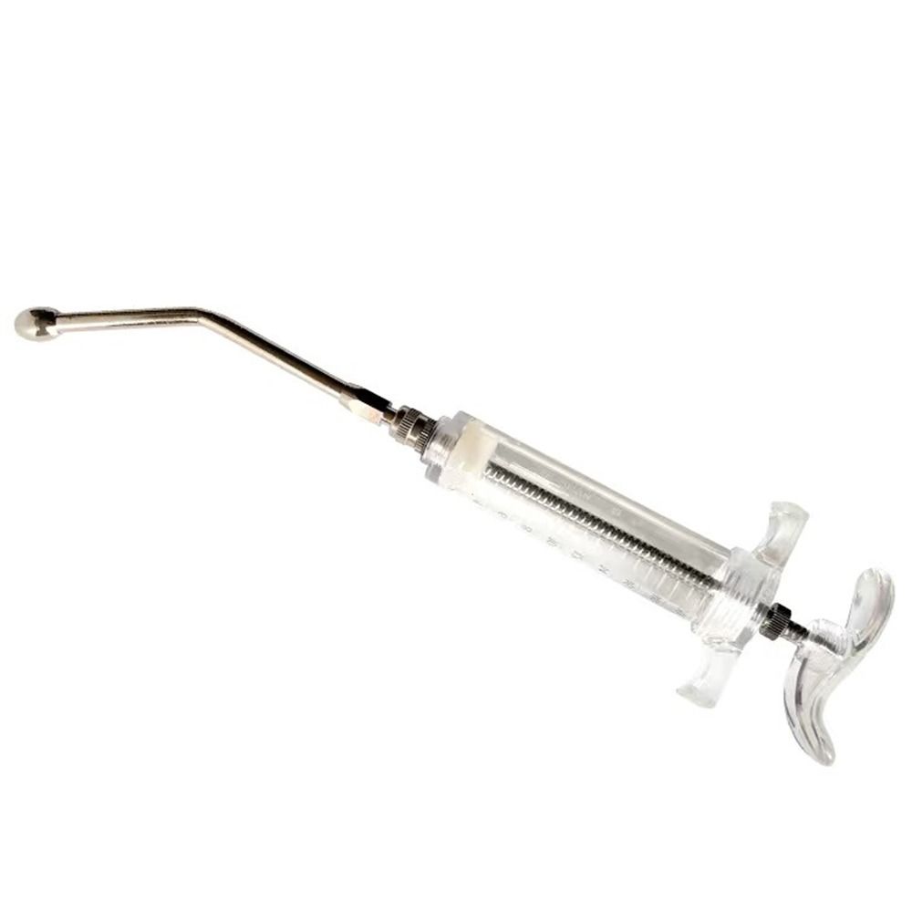 Пластиковый с 2 ​​насадками для пропитки, шприц с регулируемой дозировкой, дренчер, принадлежности для овец и коз