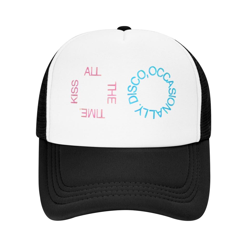 2026 Latest H-Harry S-Styles Fan Kiss All The Time Mesh Sun Hats Music Tour Album Unisex Women Trucker Hat Breathable Snapback Cap