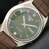 AUTOMATIC VINTAGE SEIKO 5 JAPAN MENS GREEN COLOR DIAL WATCH A701647-5 R206c-a701647