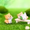 Sweet Akita Puppy Resin Miniature Diy Decor Cute Accessories For Car And Home Decoration