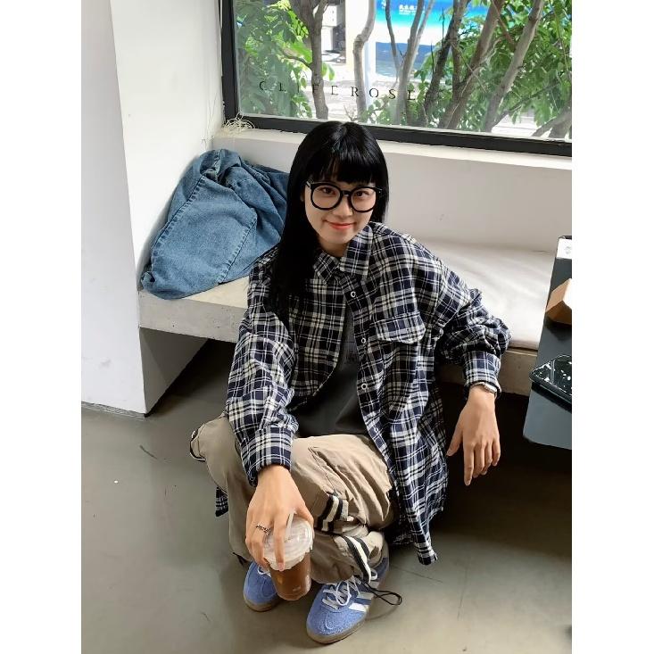 Осенняя хлопковая клетчатая рубашка с длинными рукавами для мужчин и женщин, нейтральная свободная повседневная рубашка, модное пальто для пары, топ