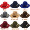 1 Pcs New Fashion Unisex Men Women Hat Woolen Wide Brim Jazz Cap Hats Hats for Women Sombrero Cawboy Fedora