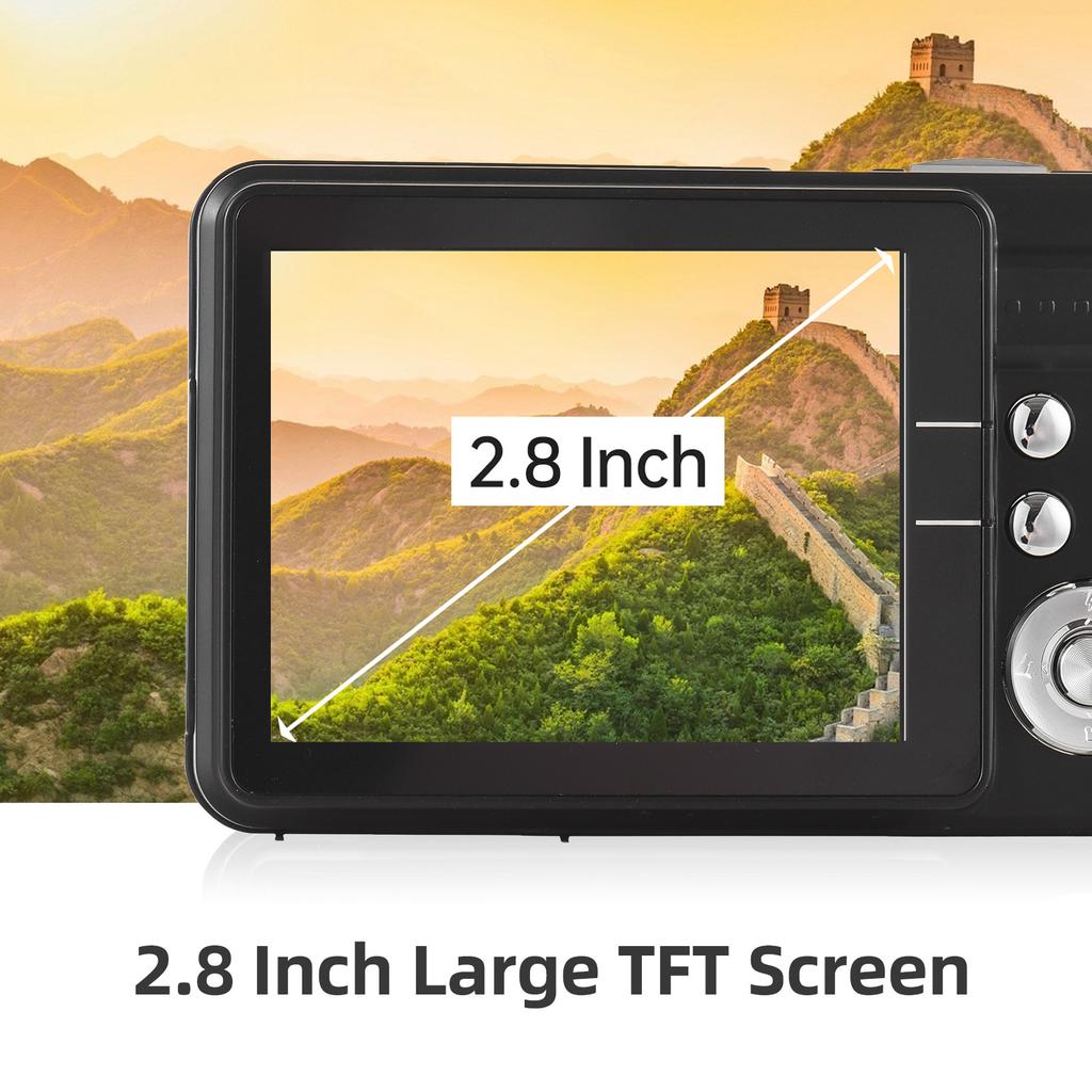 4K Digital Camera Video Camera Camcorder 48MP 2.8 Inch TFT Screen Auto Focus 16X Digital Zoom Anti shake Face Detect