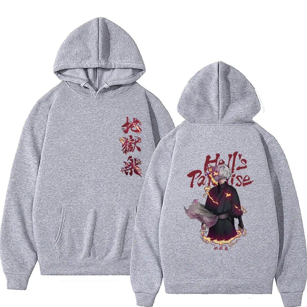 Аниме «Адский рай» Jigokuraku Gabimaru Толстовка с рисунком унисекс Большие толстовки осень-зима унисекс флисовые хлопковые толстовки