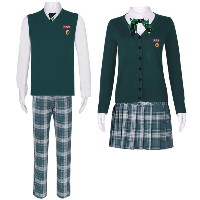 Все мы мертвы Костюм для косплея Зомби Школа Косплей Uniforms Совпадающие школьные наряды для мужчин и женщин Костюмы для выступлений
