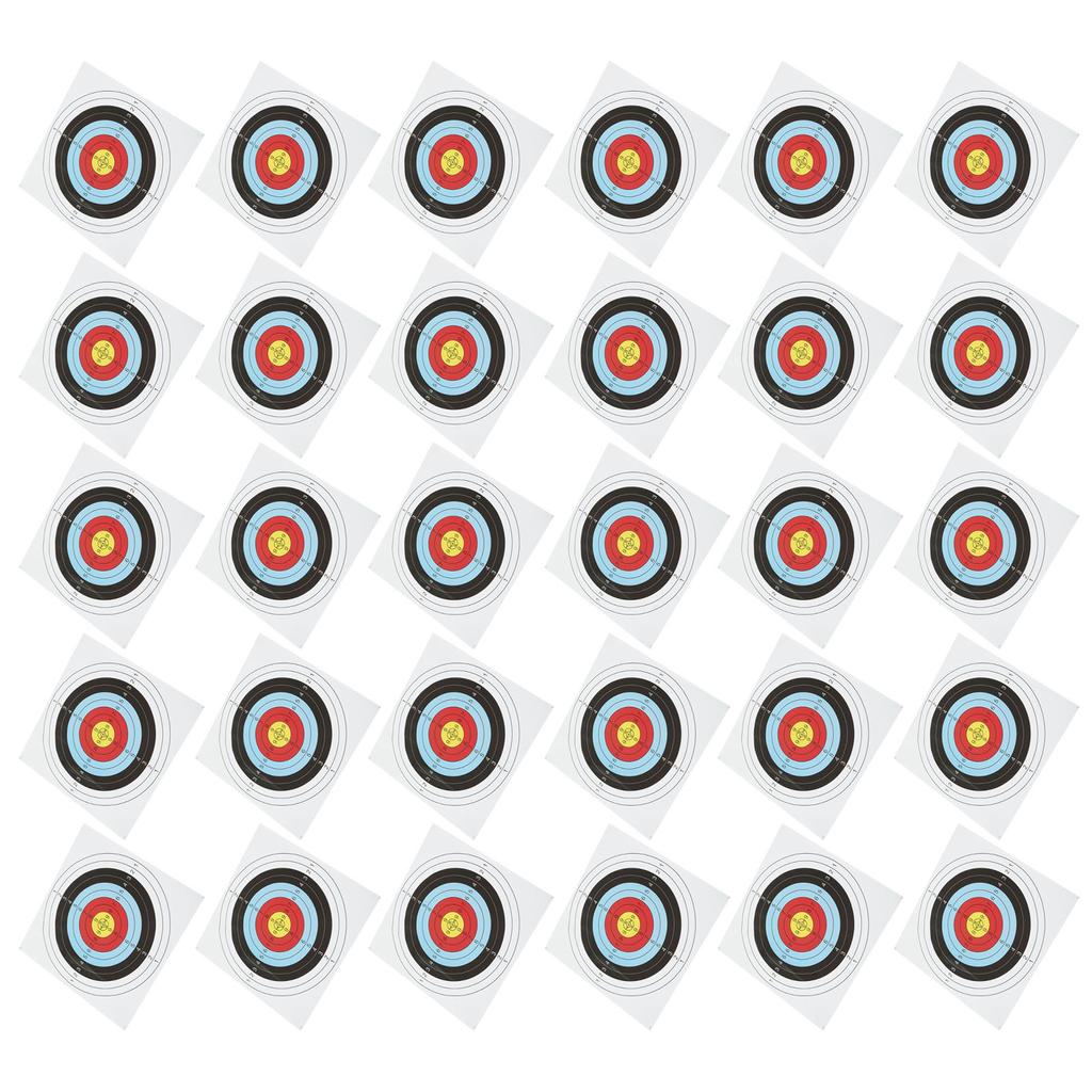 30 PCS Archery Target Paper Recurve Compound Pulley Bow Full Ring Shooting Target Papers